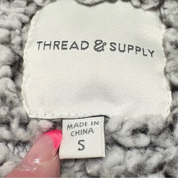 Thread & Supply Gray Quilted Vest with High Collar - Picture 4 of 5